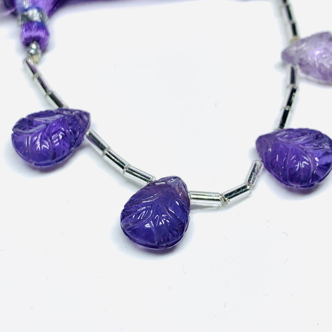2,3,4,5 pcs 100% Natural Amethyst Fancy Shape Carved Gemstone, Fancy Shape Carving, Carved Gemstone For Jewellery 12 mm
