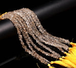 Load image into Gallery viewer, Natural Golden Herkimer Diamond Crystal Beads, Double Terminated Golden Diamond Beads, Uncut Healing Beads for Jewelry 7-8 mm