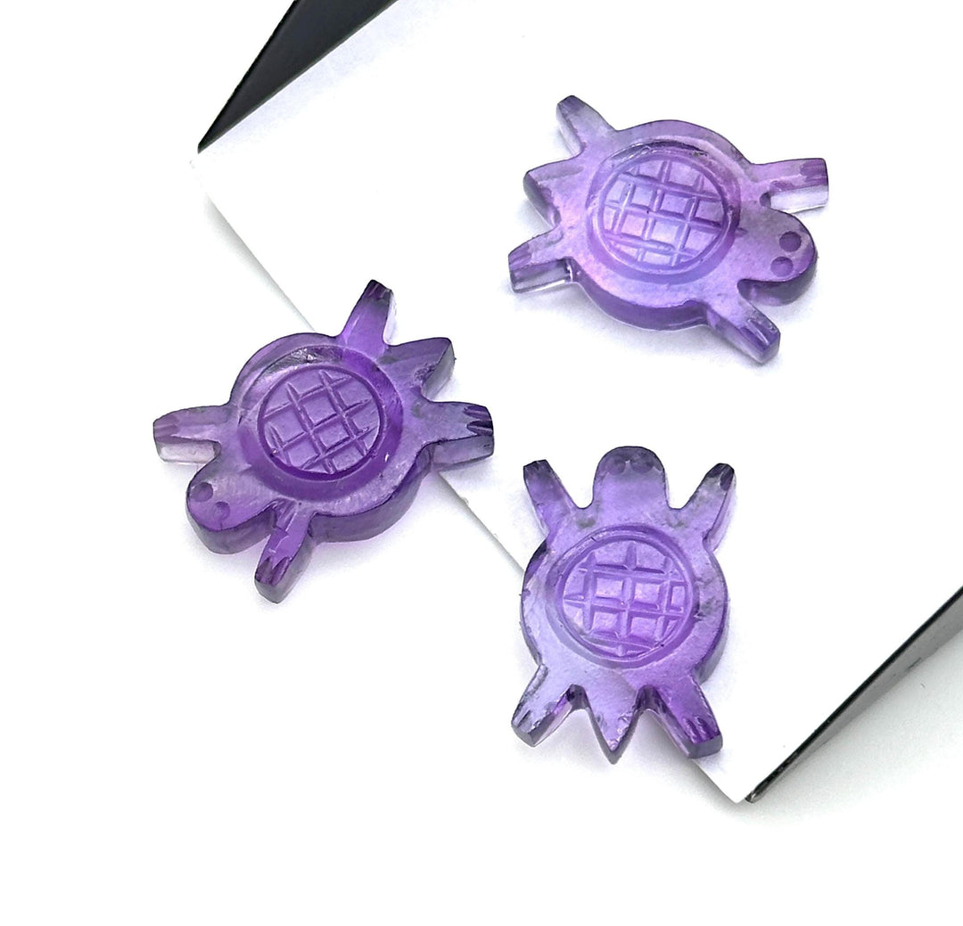 Natural Amethyst Turtle Shape Carving, AAA Amethyst Turtle Shape Gemstone, 16 MM Loose Gemstones, Harmony in Stone, February Birthstone