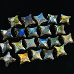 Load image into Gallery viewer, Flashy Labradorite Ninja Star Shape Carving Beads, Fancy Star Shape Gemstone Beads, 11X15 MM Jewelry Making Star Shape Briolettes Beads