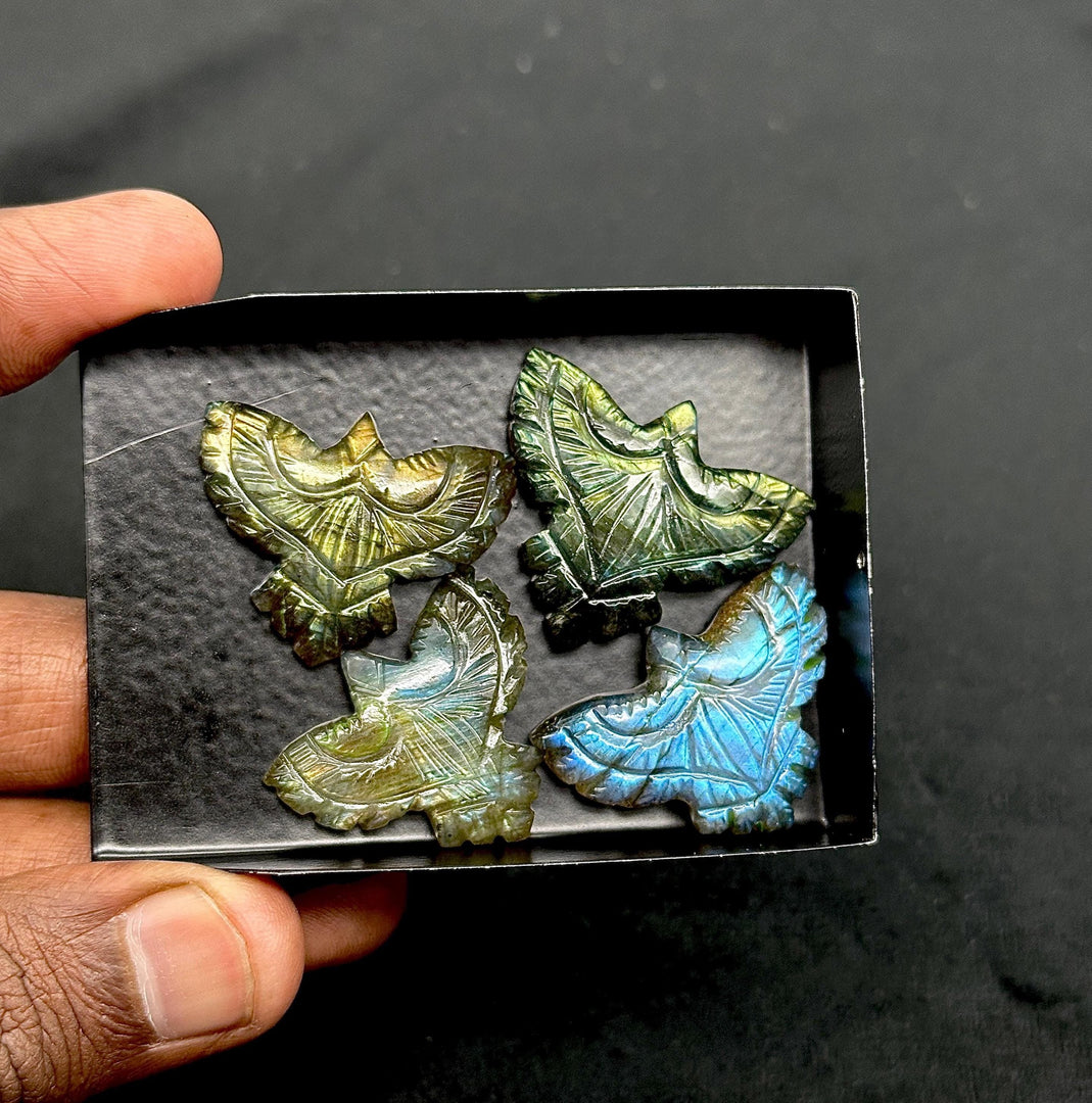 Flashy Carved Labradorite Eagle Shape Stone, Natural Labradorite Hand Carved Eagle Shape Gemstone, Jewelry Making, Bird Shape Beads, 30 MM