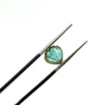 Load image into Gallery viewer, Cute Tiny Labradorite Shell Shape Beads, 8 MM Hand Carved Flashy Seashell, Tiny Carved Beads, Shell Charms, Jewelry &amp; Craft Making Gemstones