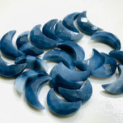 2,3,4,5,Pcs Natural Blue Opal Faceted Hand Carved Moon Shape Briolettes,carved Moon Shape Gemstone For Jewellery, faceted Moon Shape  17  mm
