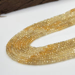Load image into Gallery viewer, Sparkling Yellow Shaded Zircon Box Shape Beads, 3 mm Natural Cubic Zircon Beads, 13 Inches Zirconia Cube Dice Square Loose Beads for Jewelry
