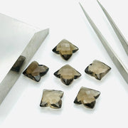 2,3,4,5,6 Pcs 100% Natural smokey quartz  fancy Shape Jewlery Making Loose Gemstone, faceted Gemstone, Gemstone for Jewlery 11X12 mm.