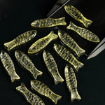 Load image into Gallery viewer, Natural Lemon Quartz Handmade Fish Carving, Fish Shape Carving Gemstone Briolette's, Jewelry Making Loose Gemstones, 30X10 MM, Crystal Fish