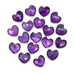 Load image into Gallery viewer, Amethyst Heart Briolette Beads: Faceted 12mm Carved Charms