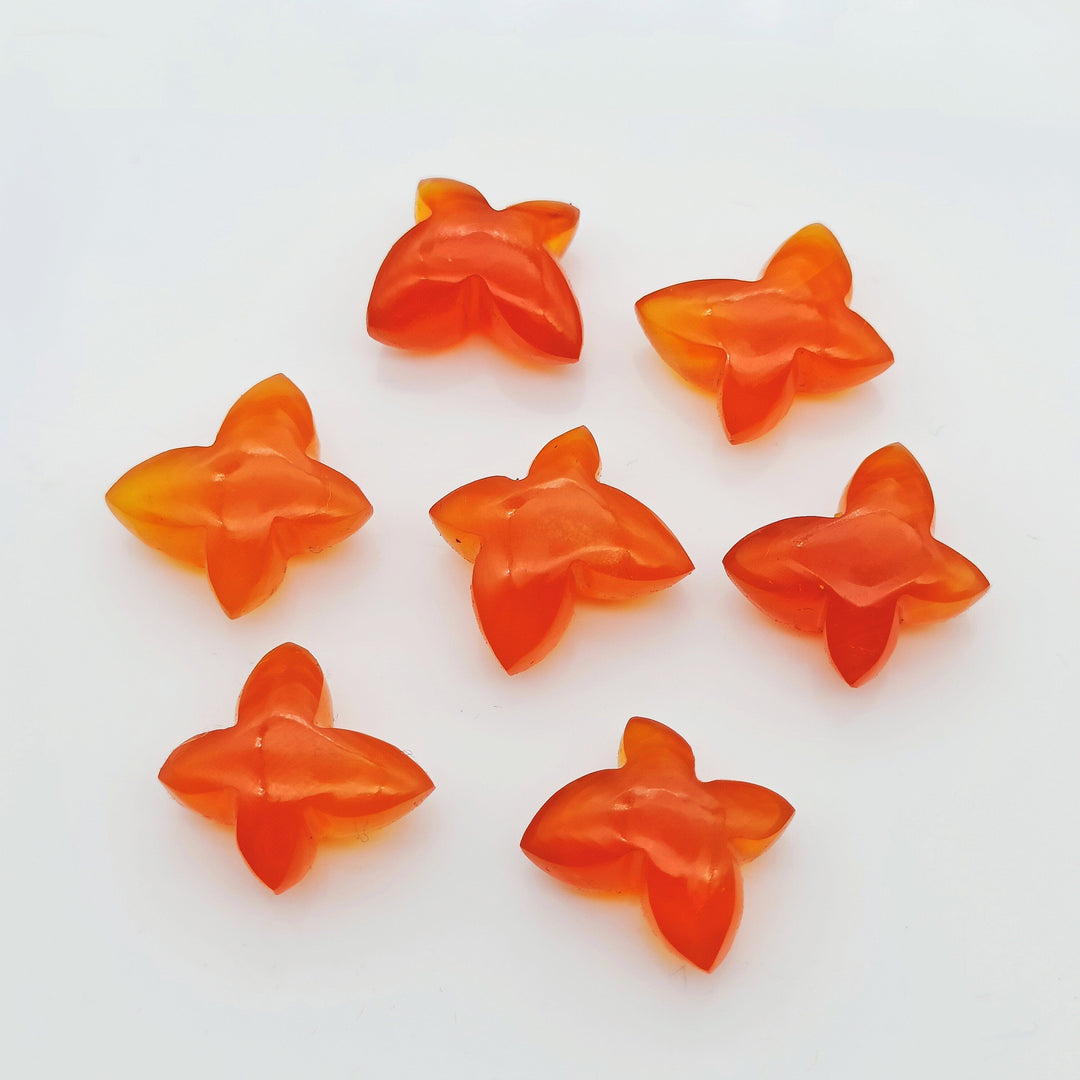 Natural Carnelian Butterfly Shape Briolettes Beads, Hand Carved Smooth Butterfly Gemstone Beads, Jewelry Making Loose Beads, 13X9-14X10 MM