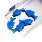 Load image into Gallery viewer, Natural Lapis Lazuli Dolphin Shape Carving, Lapis Lazuli Fish Shape Beads, Jewelry Making Fish Charms, 28 MM, Loose Sea Carved Stone