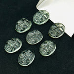 Load image into Gallery viewer, 1,2,3,4,5 Pcs Natural green Amethyst oval face Shape Carving, Hand carved fancy shape Gemstone, carved Gemstone jewelry Making,18X14 mm