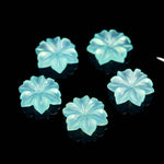 Load image into Gallery viewer, Amazing Aqua Chalcedony Flower Shape Gemstone, Flower Shape Carving, Hand Carved Flower, 18 MM, Floral Carved Beads for Jewelry