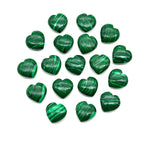 Load image into Gallery viewer, AAA Malachite Smooth Heart Shape Beads, Hand Carved Plain Malachite Heart Charms, Green Malachite Wholesale Loose Gemstone for Jewelry 8 MM