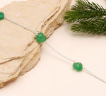 Load image into Gallery viewer, Green Strawberry Heart Bracelet, Quartz Faceted Heart Beads Bracelet, 925 Silver Bracelet, Handmade Jewelry, Women's Gift Chain Bracelet