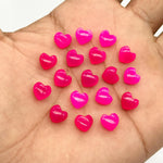 Load image into Gallery viewer, Hot Pink Chalcedony Heart Shape Briolettes, AAA Pink Chalcedony Smooth Heart Shape Beads, Loose Gemstones, 8 MM Heart Charms for Jewelry