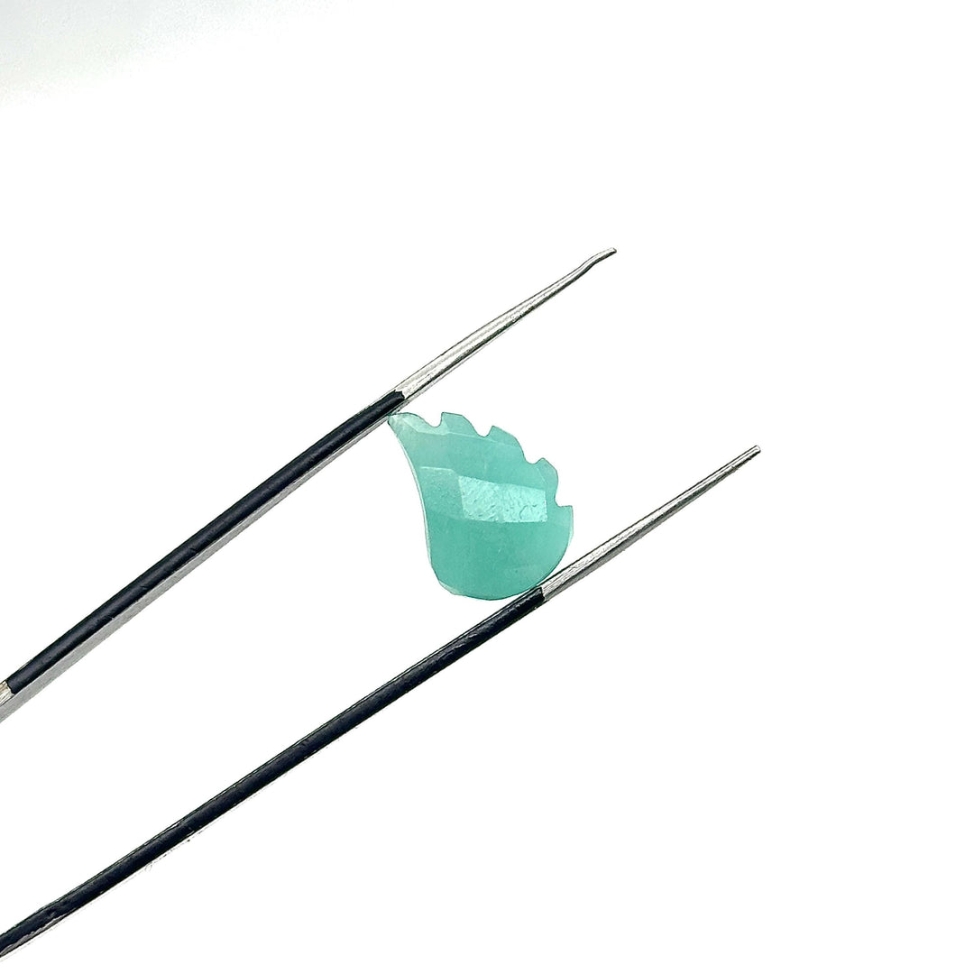Natural Amazonite Leaf Shape Beads, Amazonite Leaf Shape Briolette's, Faceted Fancy Carvings for Jewelry, 11X15 MM, Wholesale Gemstone Beads