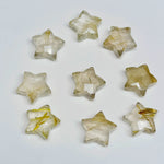 Load image into Gallery viewer, Natural Golden Rutile Carved Star Shape Briolettes, Hand Carved Faceted Star Shape Beads Gemstone For Jewlery, Loose Star Charms, 10 MM