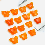 Load image into Gallery viewer, Natural Carnelian Butterfly Shape Carving Beads, Faceted Butterfly Gemstone, Carnelian Animal Carving Beads For Jewelry, Charm Beads 14MM