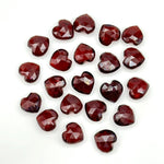 Load image into Gallery viewer, Natural Red Garnet Heart Shape Beads, Faceted Heart Shape Beads, Deep Red Color Heart Charm, 10 MM Red Heart for Jewelry Making 100% Natural