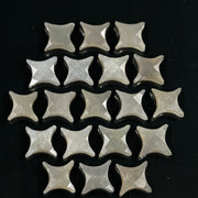 Natural Grey Moonstone Ninja Star Shape Carving Beads, Fancy Star Shape Gemstone Beads, 11X15 MM Jewelry Making Star Shape Briolettes Beads