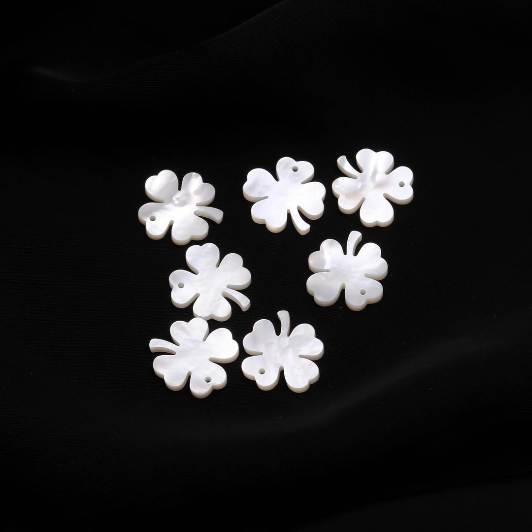 1 Pc Pearl Flower Shape Beads, Mother of Pearl Hand Carved Flower Gemstone for Jewelry, Hand Carved Floral Beads, 15 MM, Top Drill Beads