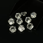 Load image into Gallery viewer, AAA Crystal Quartz Flower Shape Faceted Gemstone, Flower Shape Carving Cut Stones For Jewelry Making, 10 MM Clear Visible Crystal Beads