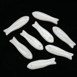Load image into Gallery viewer, Carved Mother of Pearl Fish Beads, 30mm Gemstone Briolette