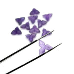 Load image into Gallery viewer, Purple Amethyst Ninja Star Shape Gemstone, Hand Carved Star Shape Beads for Jewelry Making, Faceted Briolette's, Healing Crystals, 12 MM
