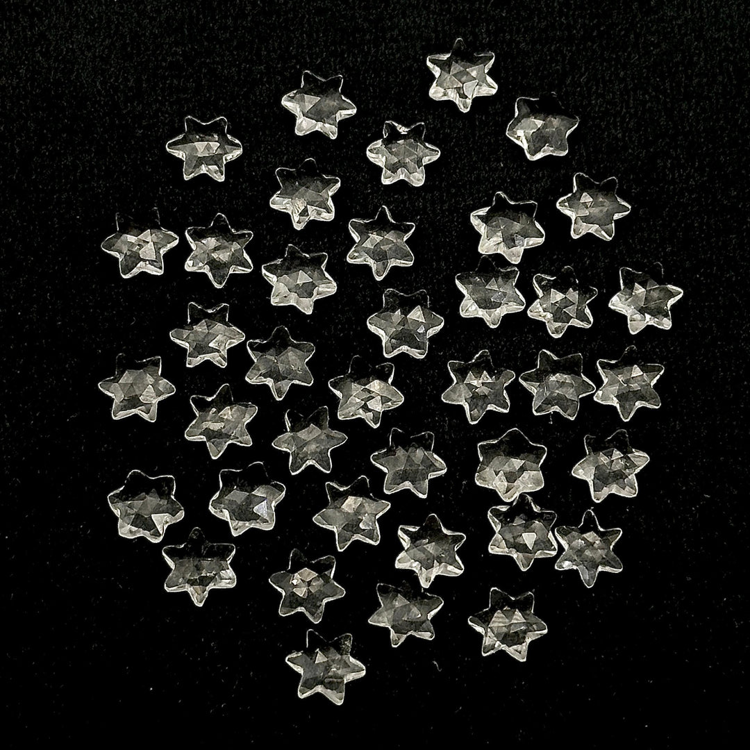 Superb Natural Crystal Quartz Stars Briolette, AAA Clear Crystal Star Shape Beads, 6 MM Star Shape Gemstone for Jewlery, 6 Sides Carved Star