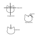 Load image into Gallery viewer, Black Onyx Cat Face Carving, Cat Shape Carved Gemstone Briolette's, Handmade Cat Head Beads, 15 MM, Black Evil Cat Protection