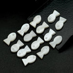Load image into Gallery viewer, Mother Of Pearl Fish Charm Beads, Fancy Fish Shape Carved Gemstone, 7X14 MM Loose Gemstone Fishes For Jewelry, White Pearl Fish Carving