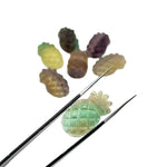 Load image into Gallery viewer, Juicy Fluorite Pineapple Shape Gemstone, Carved Fluorite Pineapple Shape Stone, Ananas Carving Beads, Fruit Shape Hand Made Stones, 24 MM