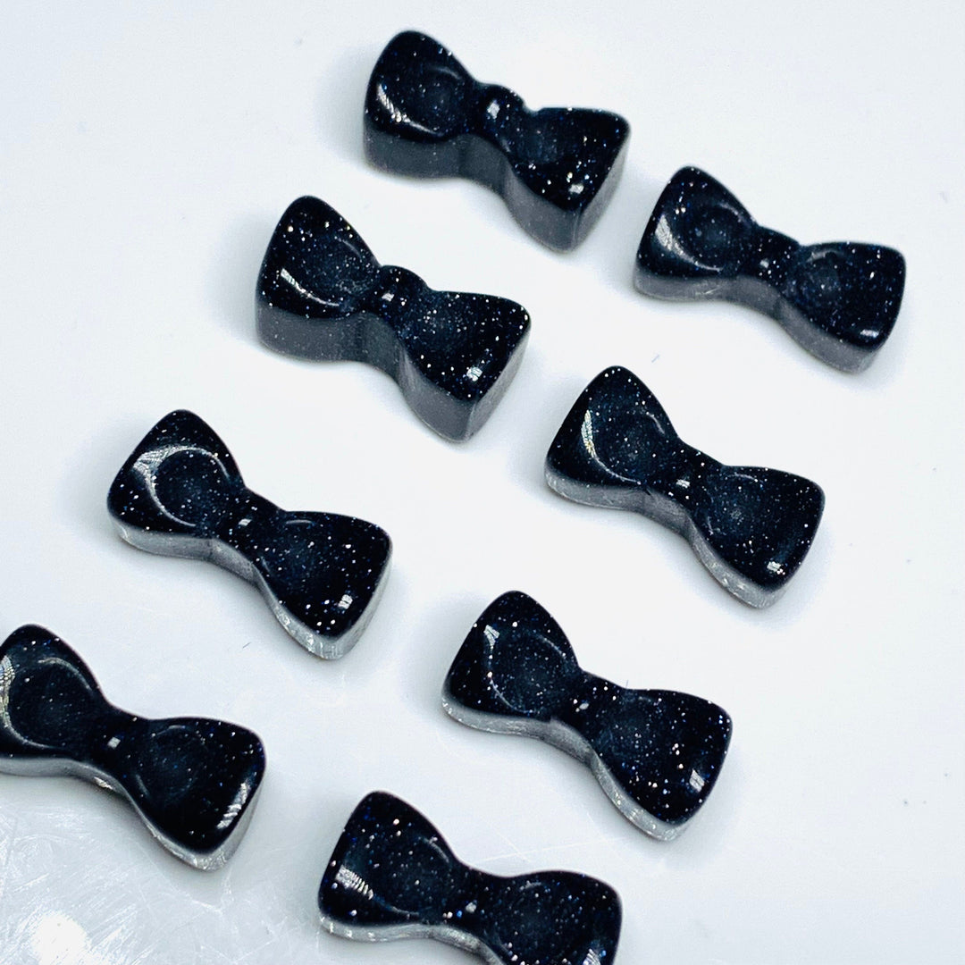 2,3,4,5 Pcs Black Sunstone Hand Carved Bow Shape, Bow Shape Gemstone For Jewellery, Bow Shape Gemstone, 12X6 mm