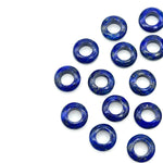 Load image into Gallery viewer, AAA Quality Lapis Lazuli Donut Shape Stones, Natural Lapis Lazuli Donut Carving, Healing Gemstone Beads, 12 mm Blue Donut Smooth Beads