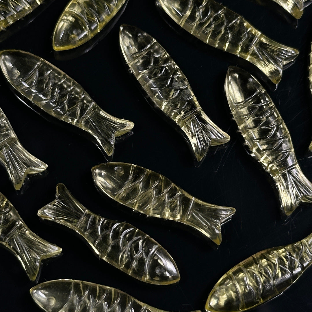 Natural Lemon Quartz Handmade Fish Carving, Fish Shape Carving Gemstone Briolette's, Jewelry Making Loose Gemstones, 30X10 MM, Crystal Fish