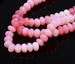 Load image into Gallery viewer, Shaded Pink Opal Smooth Rondelle Beads, Pink Opal Beads for Jewelry Making, Wholesale Loose Opal Beads, 8 MM Dyed Opal for Craft Making