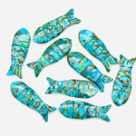 Load image into Gallery viewer, Natural Copper Turquoise Fish Carving Beads, Jewelry Making Gemstone Fish Shape Crystals, 30X10 MM