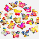 Load image into Gallery viewer, Multi Colorful Mohave Turquoise Butterfly Beads, Faceted Butterfly Gemstone, Rainbow Color Oyster Turquoise Carving Loose Beads 14x10 MM
