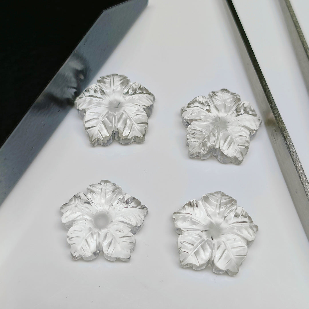 2,3,4,5,6 pcs100% Natural crystal Quartz Fancy Shape Carved Gemstone, Loose Gemstone, Fancy Shape Gemstone For Jewlery, Carved Gemstone 16mm
