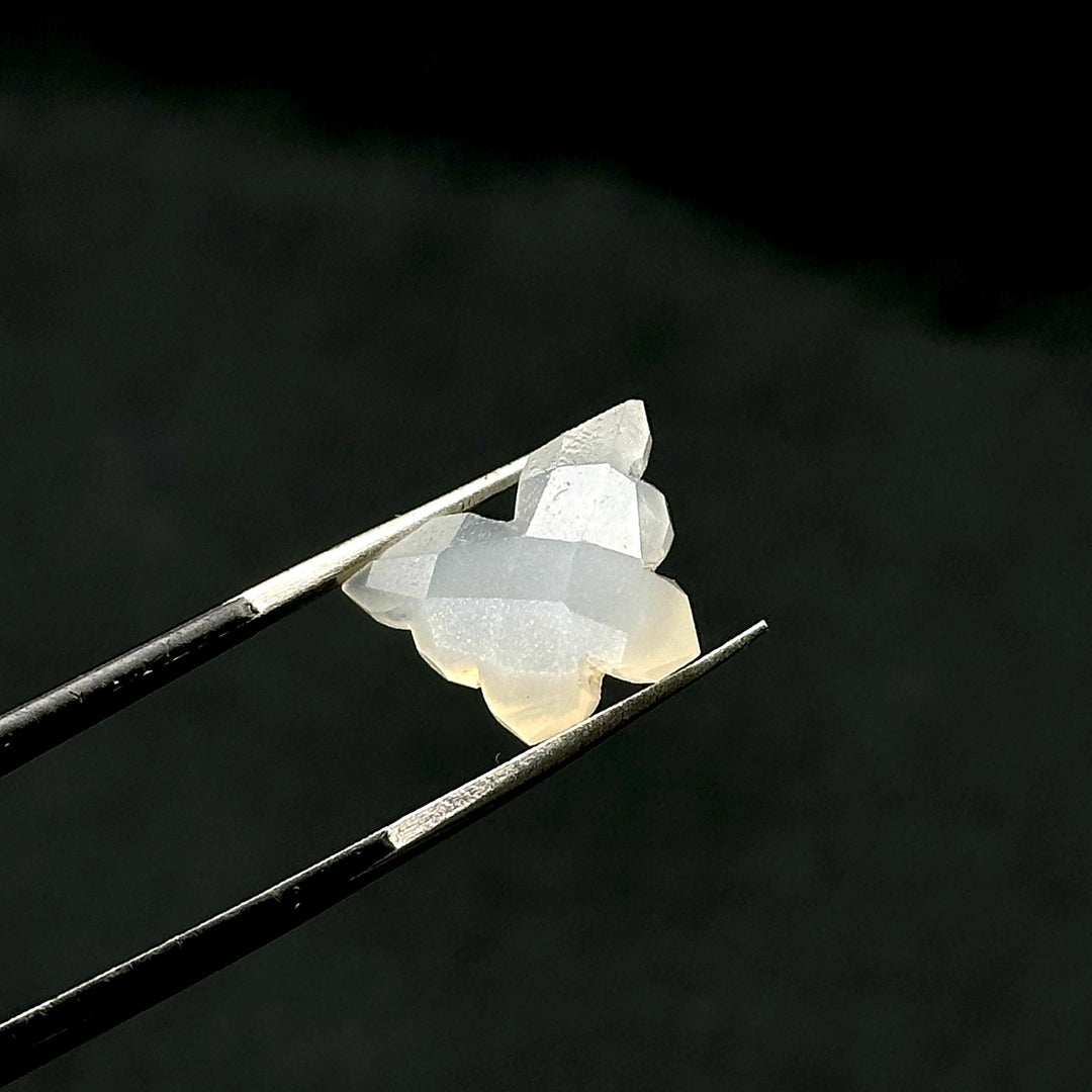 Natural White Moonstone Butterfly Shape Carving Beads, Faceted Butterfly Gemstone, Animal Carving Beads For Jewelry, Charm Beads 14x10MM