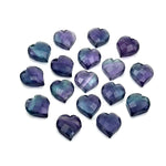 Load image into Gallery viewer, Natural Multi Fluorite Heart Shape Beads, Fluorite Faceted Heart Shape Briolettes, Hand Carved Heart Charms for Jewelry Making, 13 MM