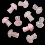 Load image into Gallery viewer, 1 pc Mushroom Shape Gemstones, Natural Rose Quartz Mushroom Shape Stone, 22 MM Mushroom Carving Stones, Mushroom Crystal, Healing Crystals