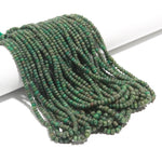 Load image into Gallery viewer, Beryl Emerald Rondelle Beads, AAA Beryl Emerald Smooth Beads for Jewelry Making, Dyed Emerald Beads, Plain Beads, 3-4 MM