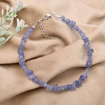 Load image into Gallery viewer, Natural Tanzanite Uncut Beads Bracelet, Handmade Tanzanite Uncut Chips Bracelet, Girls Fancy Bracelet, Gift For Girls, 925 Silver Bracelet