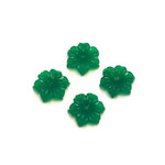 Load image into Gallery viewer, Green Onyx Flower Shape Gemstone, Flower Shape Carving, Hand Carved Green Onyx Flower, 18 MM, Floral Carved Beads For Jewelry