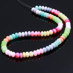 Load image into Gallery viewer, Candy Opal Smooth Rondelle Beads, Multi Color Opal Gemstone Beads, Dyed Opal Beads for Jewelry Making, 16 Inches, 7-9 MM