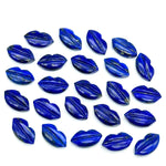 Load image into Gallery viewer, Natural Lapis Lazuli Lips Shape Beads, Hand Carved Lips Shape Gemstone Beads, Lips Shape Fancy Charms, 14X8 MM, Blue Lips Briolettes Beads