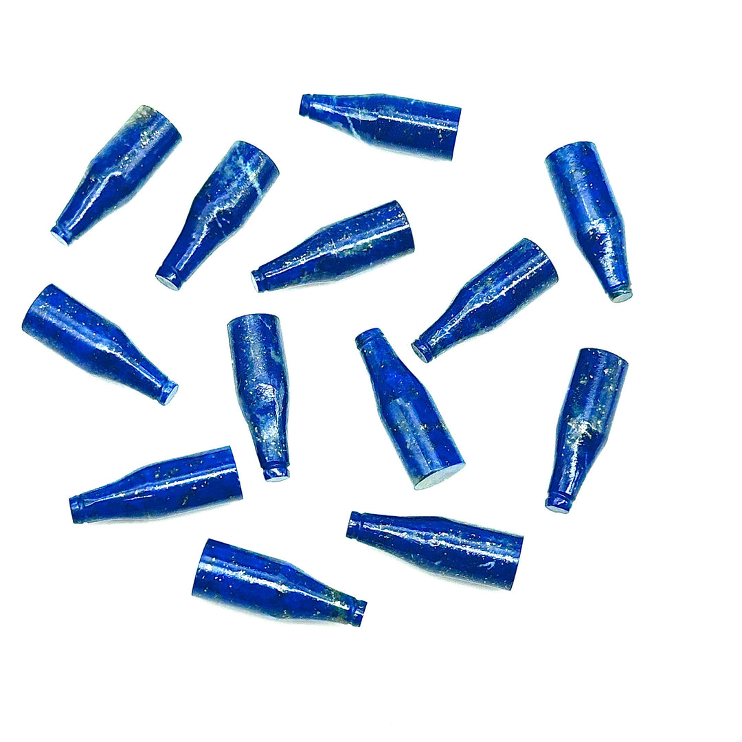 Natural Lapis Lazuli Bottle Carving Beads, Vine Bottle Shape Carved Gemstone, Jewelry Making Charms, 7X21 MM Lapis Tiny Healing Pendants