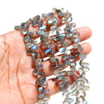 Load image into Gallery viewer, Natural Labradorite Pear Shape Beads, Flashy Labradorite Smooth Pear Shape Briolette's for Jewelry Making, 7 Inch Strand, 8 MM approx