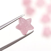 New!! Natural Rose Quartz Rough Star Shape Beads, Pink Quartz Star Shape Gemstone For Jewlery, Loose Star Beads 10 MM, Raw Stars Charm Beads