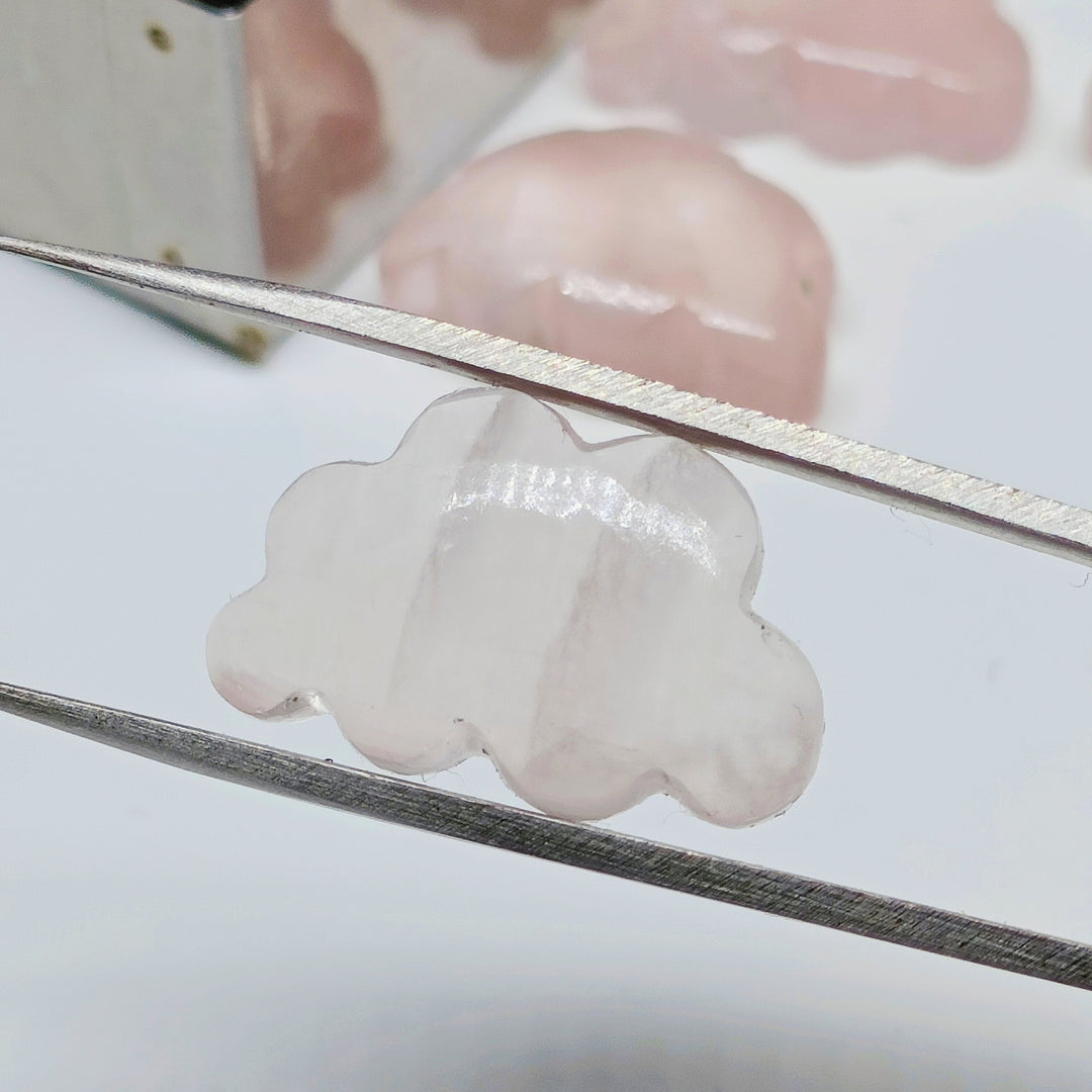 2,3,4,5,6 Pcs 100% Natural Rose Quartz Clouds Shape Jewlery Making Loose Gemstone, smooth Gemstone, Gemstone For Jewlery 17X12 mm